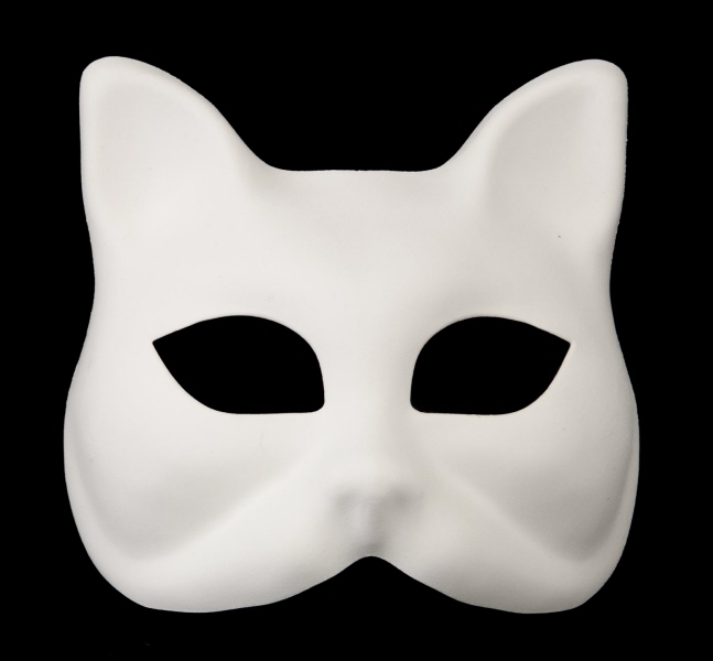 Masque de Venise Blanc à Peindre Gatto Chat pour petit visage Carnaval  Venitien 1085